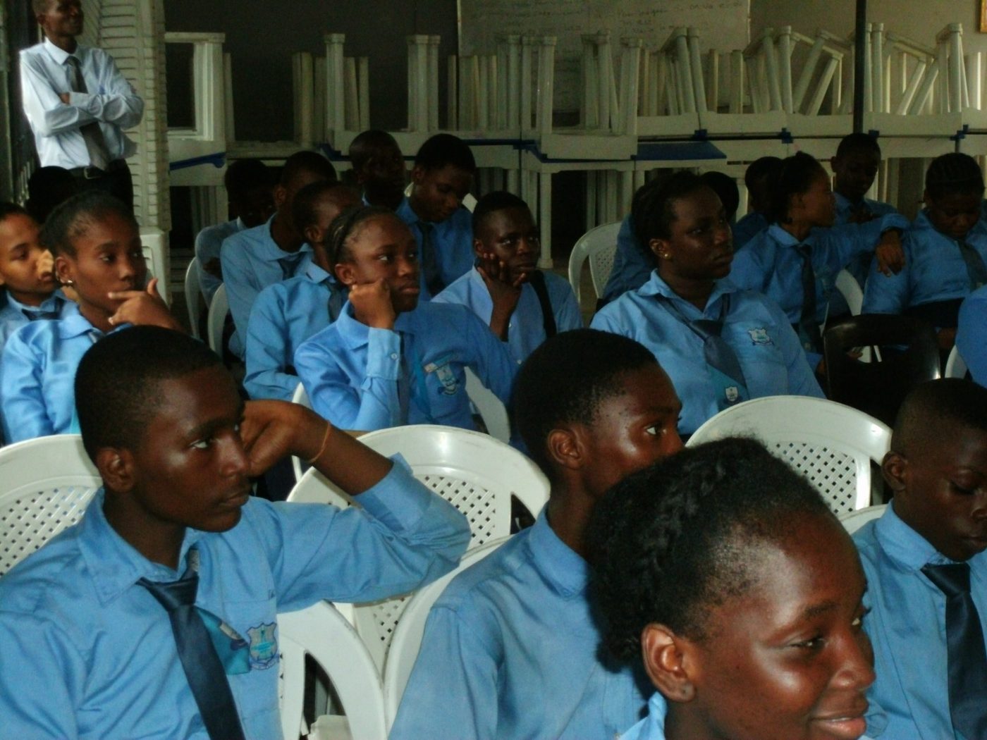 Students at one of the eleven schools reached across Lagos and Ogun States, 2016.